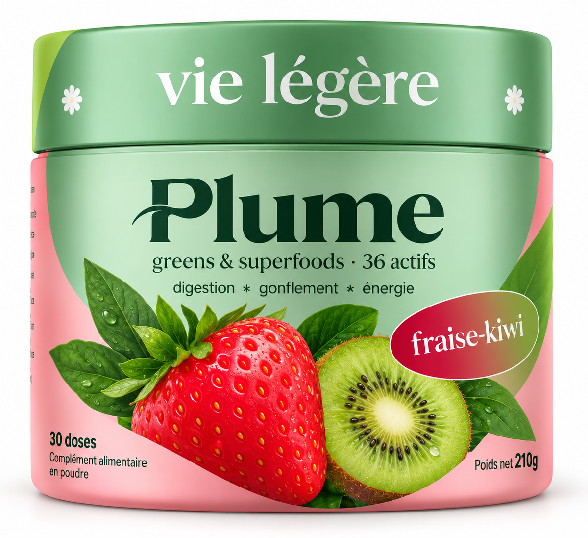 PLUME™ – Greens & Superfoods | 36 Actifs – Digestion, Énergie & Bien-être